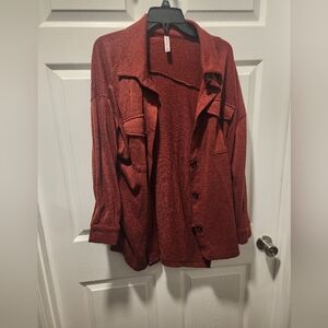 Zenana shacket burnt orange